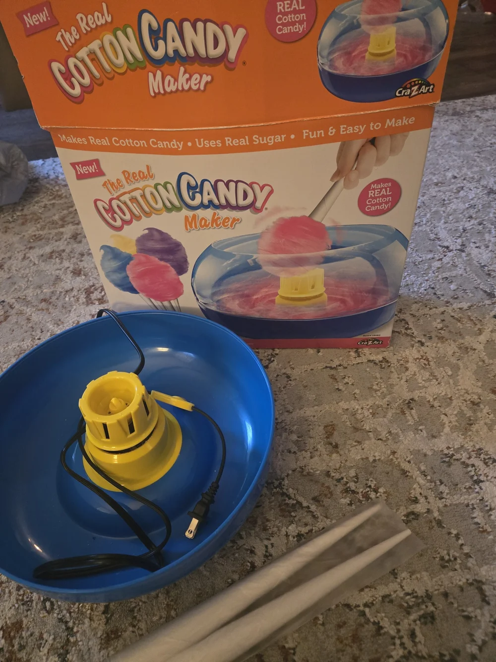 Cra-z-art Blue and Yellow Kids Cotton Candy Maker - Fun Toy Machine